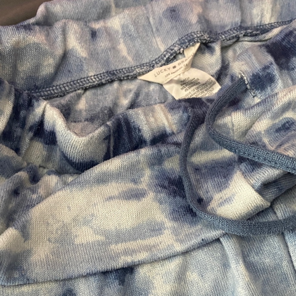 Lucky Brand Light and Navy Blue Tie-Dye Sweatpants